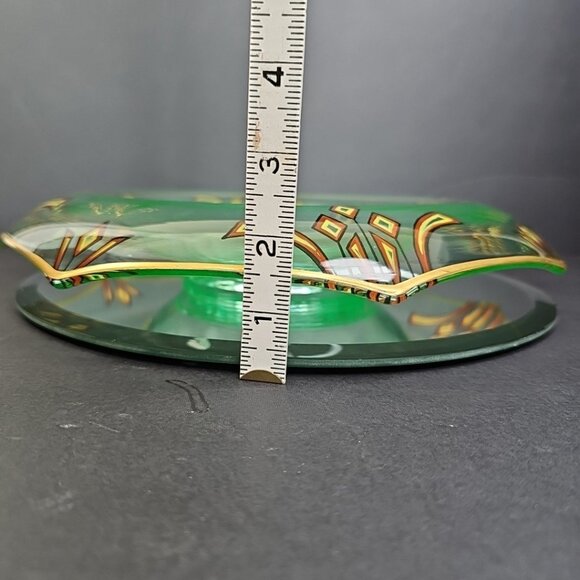 Uranium Collectibe Hand Painted Glass Bowl Depression Glass Geiger Test Amazing! - Picture 13 of 16